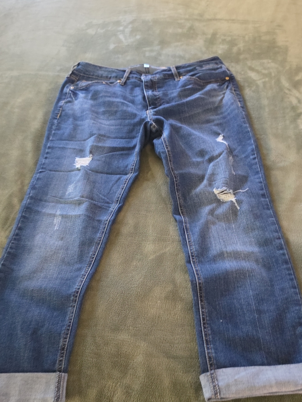 Seven7 Dark Blue Denim Jeans with Gold Logo